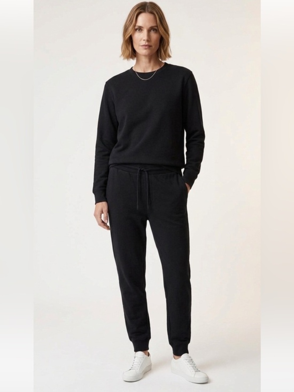 Aritzia Sunday Best Black Highrise Waffle Sweatpants Size Small Cotton